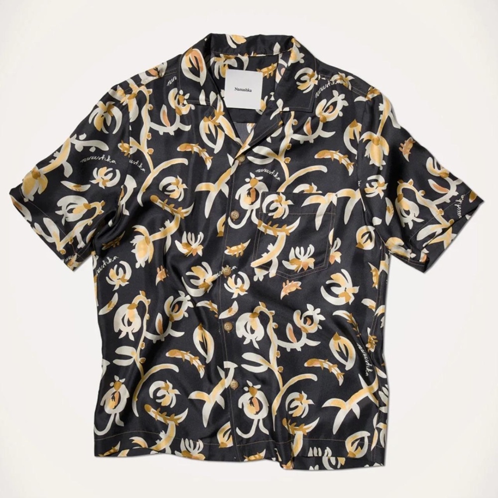 Nanushka BODIL Printed Silk Twill Shirt